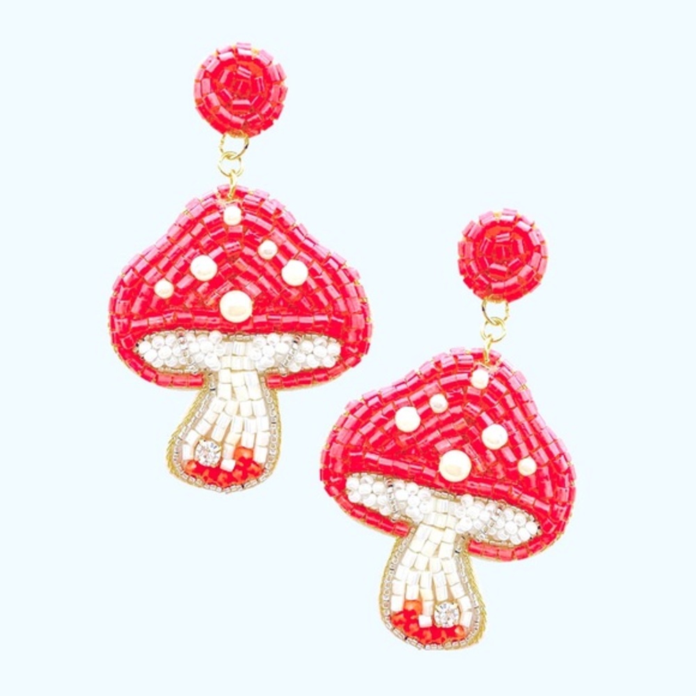 Mushroom dangle earrings